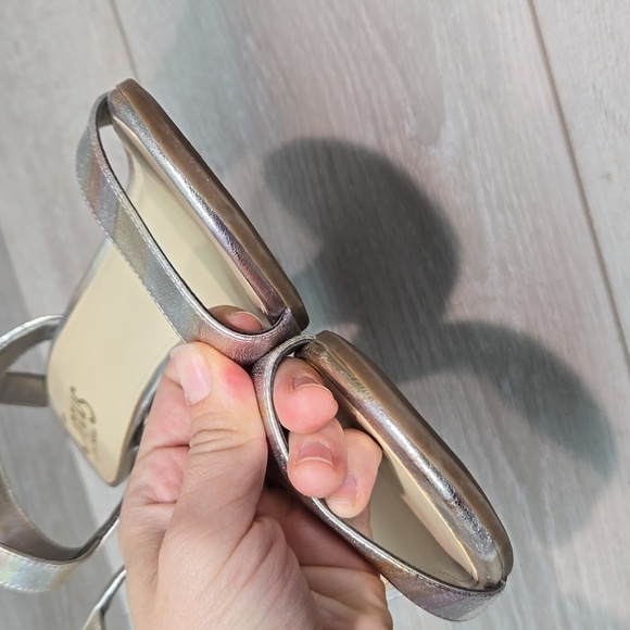 Circus By Sam Edelman Esther Metallic Ankle Heels Sandals shoes sz 7.5M - Picture 6 of 16